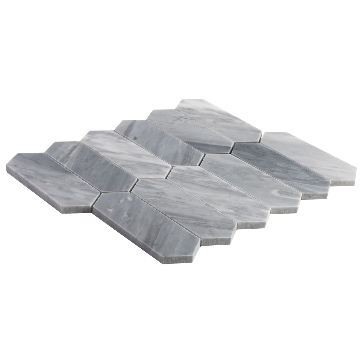 Natural Marble Grey Carrara Picket Honed Mosaic