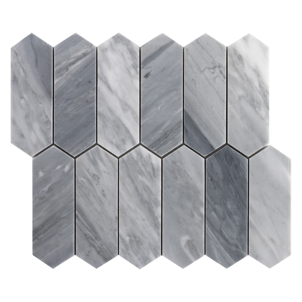 Natural Marble Grey Carrara Picket Honed Mosaic