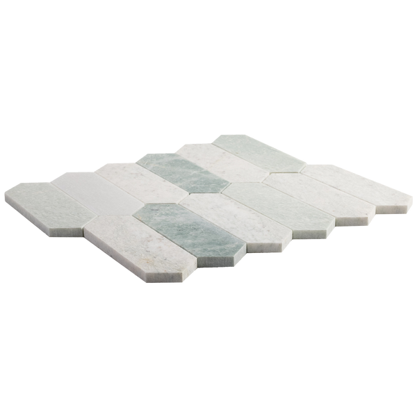 Natural Marble Orient Green Picket Honed Mosaic