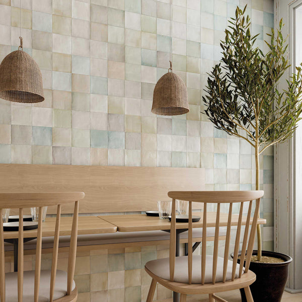 Multicolour Structured Satin Tile - lifestyle view