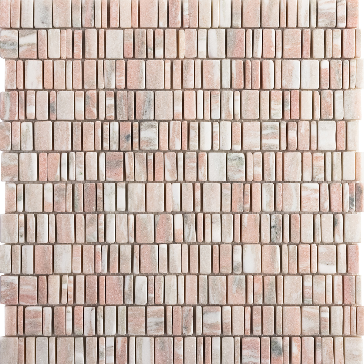 Natural Marble Norwegian Rose Tumbled Mosaic