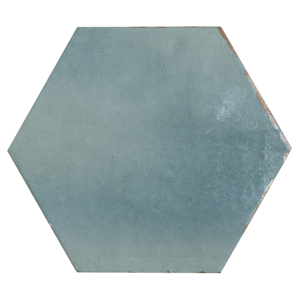 Hexagon Blue Bettina Structured Matt Tile