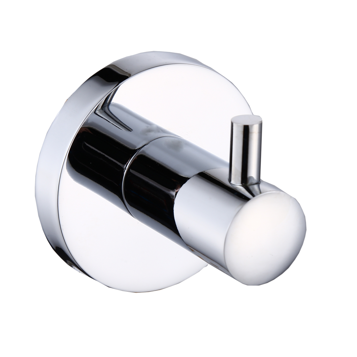 Round Single Robe Hook Chrome