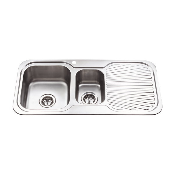 1¼ Left Sink 1th 980x480 Stainless Steel