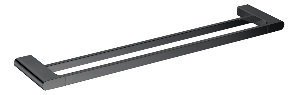 Double Towel Rail 600 Matt Black