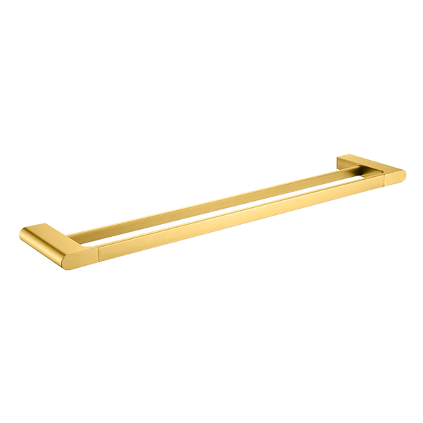 Double Towel Rail 600 Brushed Gold