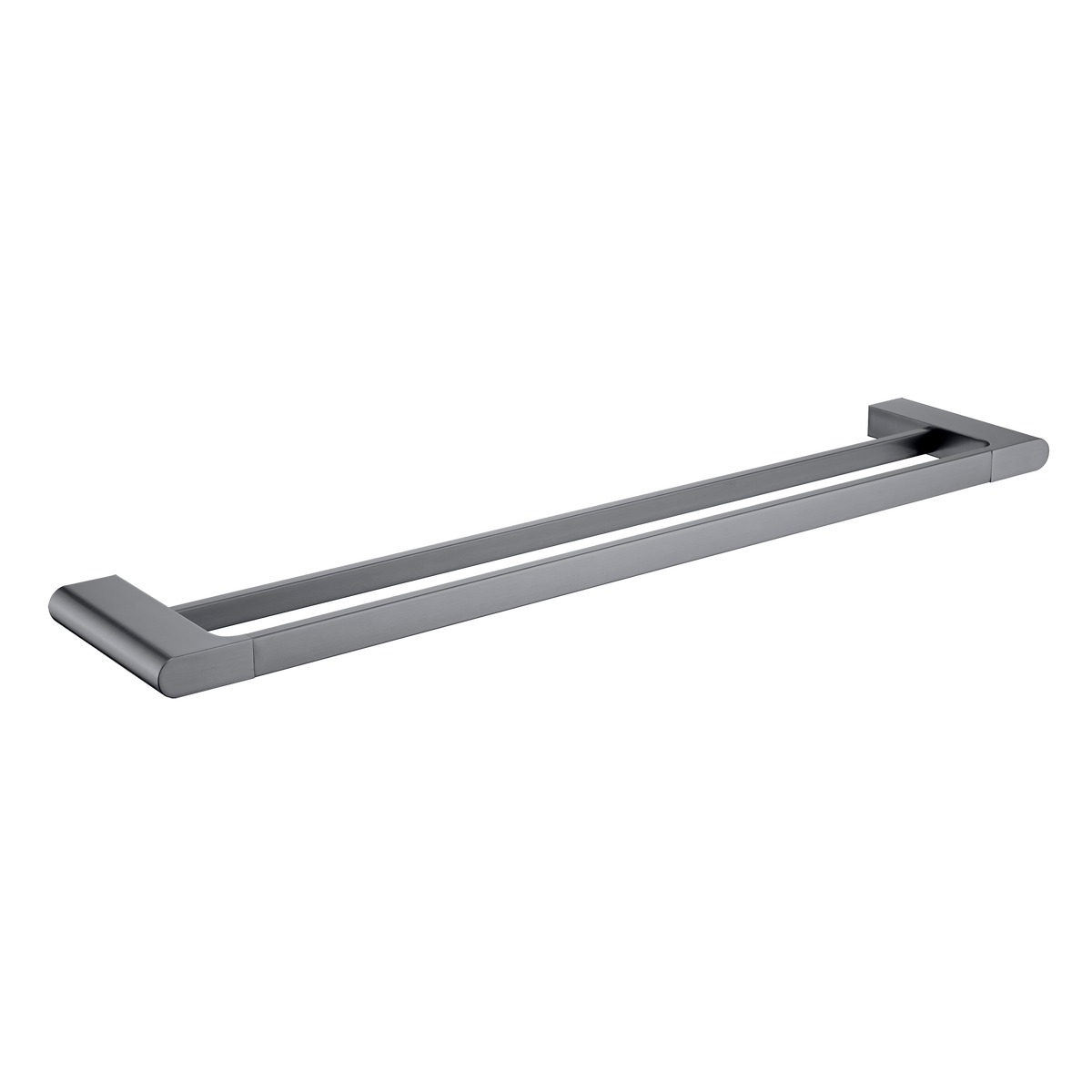 Double Towel Rail 600 Brushed Gun Metal