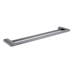 Double Towel Rail 800 Brushed Gun Metal
