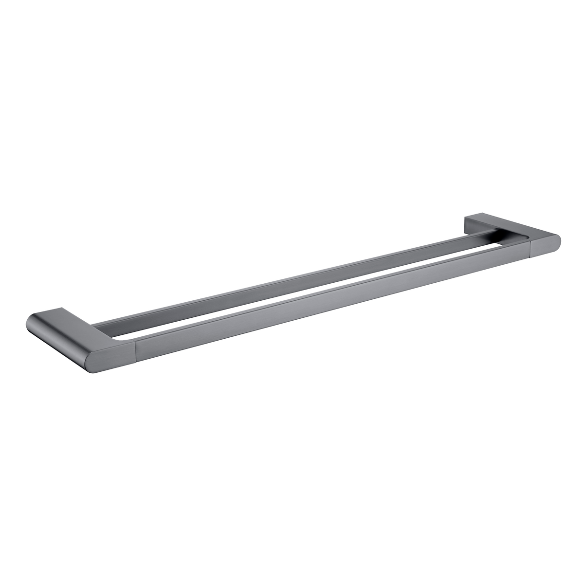Double Towel Rail 800 Brushed Gun Metal