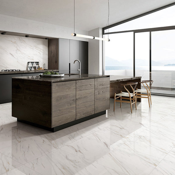 Carrara Gold Polished Tile - lifestyle view