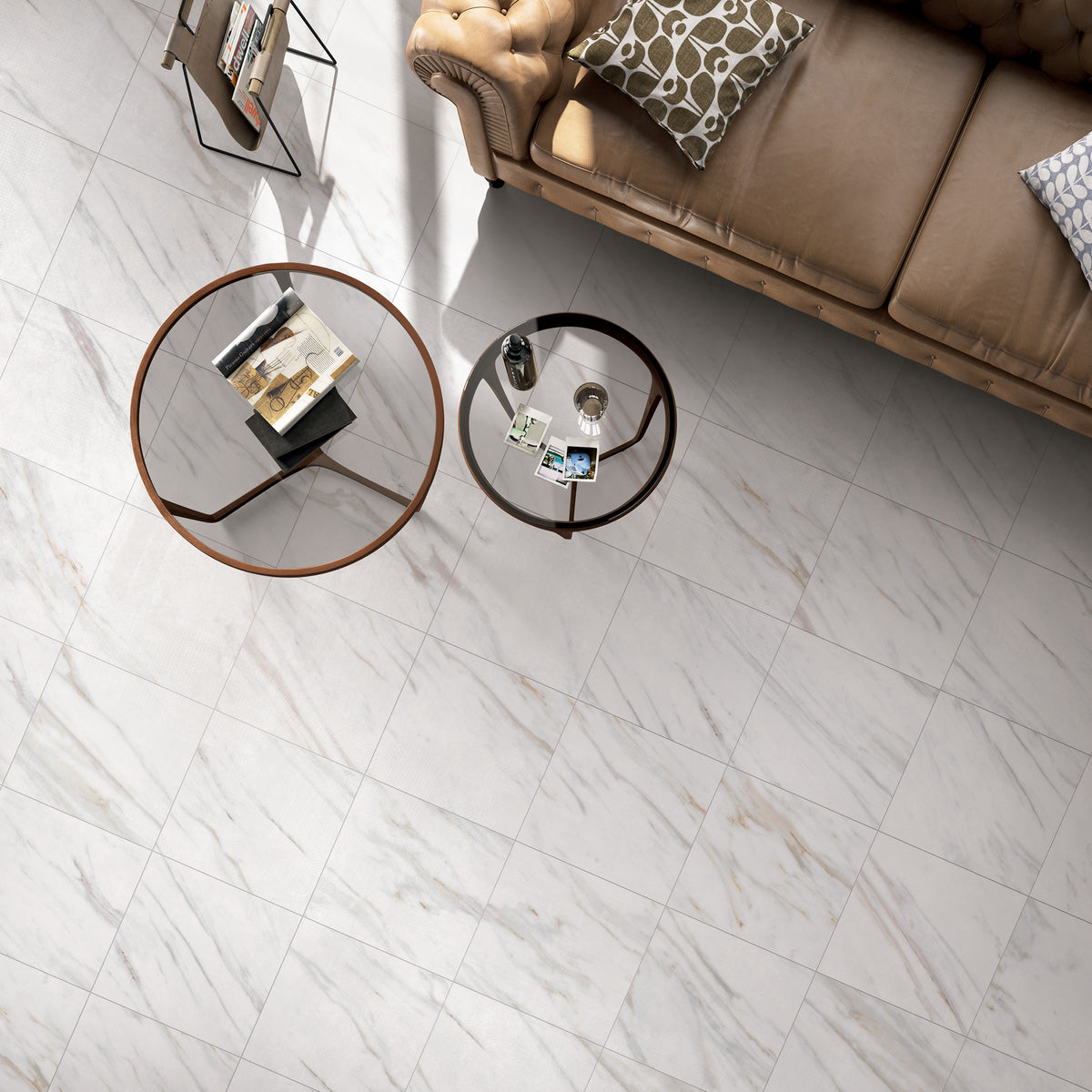 Carrara Gold Microtec Textured Tile - lifestyle view