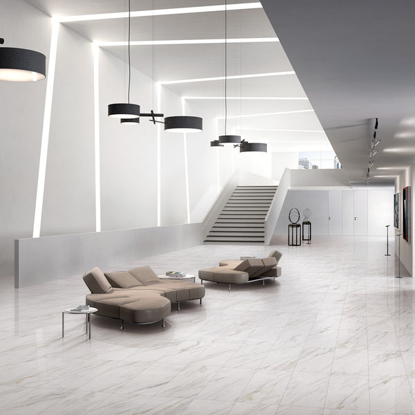 Carrara Gold Polished Tile - lifestyle view