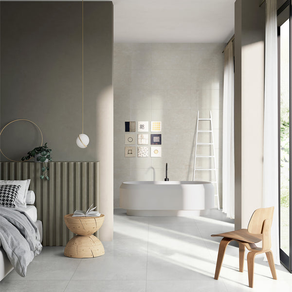White Textured Tile - lifestyle view