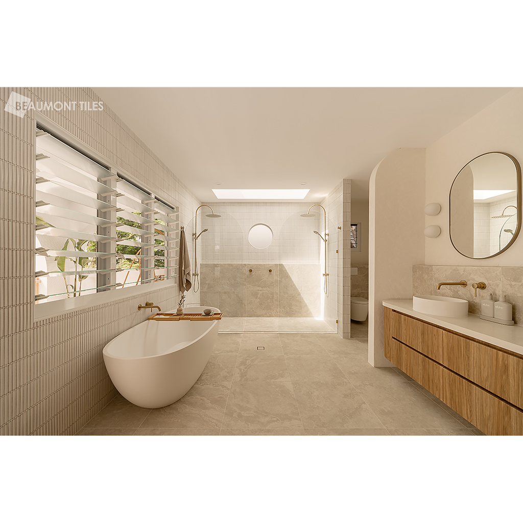 Travertine Crema Microtec Textured Tile
