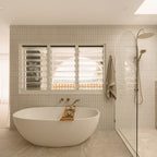 Travertine Crema Microtec Textured Tile - lifestyle view
