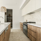 Travertine Crema Microtec Textured Tile - lifestyle view