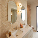 Travertine Crema Microtec Textured Tile - lifestyle view