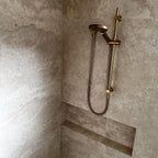 Travertine Crema Microtec Textured Tile - lifestyle view