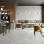 Travertine Grigio Microtec Textured Tile - lifestyle view