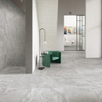 Travertine Grigio Microtec Textured Tile - lifestyle view