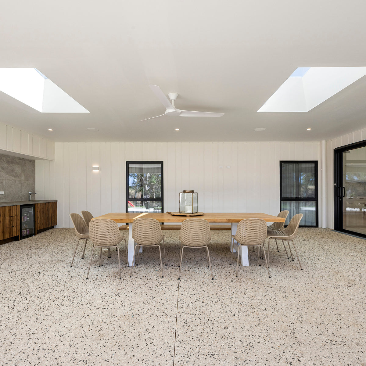 Travertine Grigio Microtec Textured Tile - lifestyle view