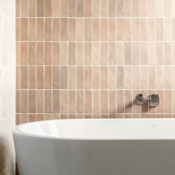 Travertine Crema Microtec Textured Tile - lifestyle view