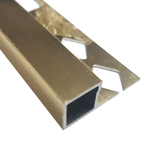 Square Edge Aluminium Bright Gold 12 x 3000mm