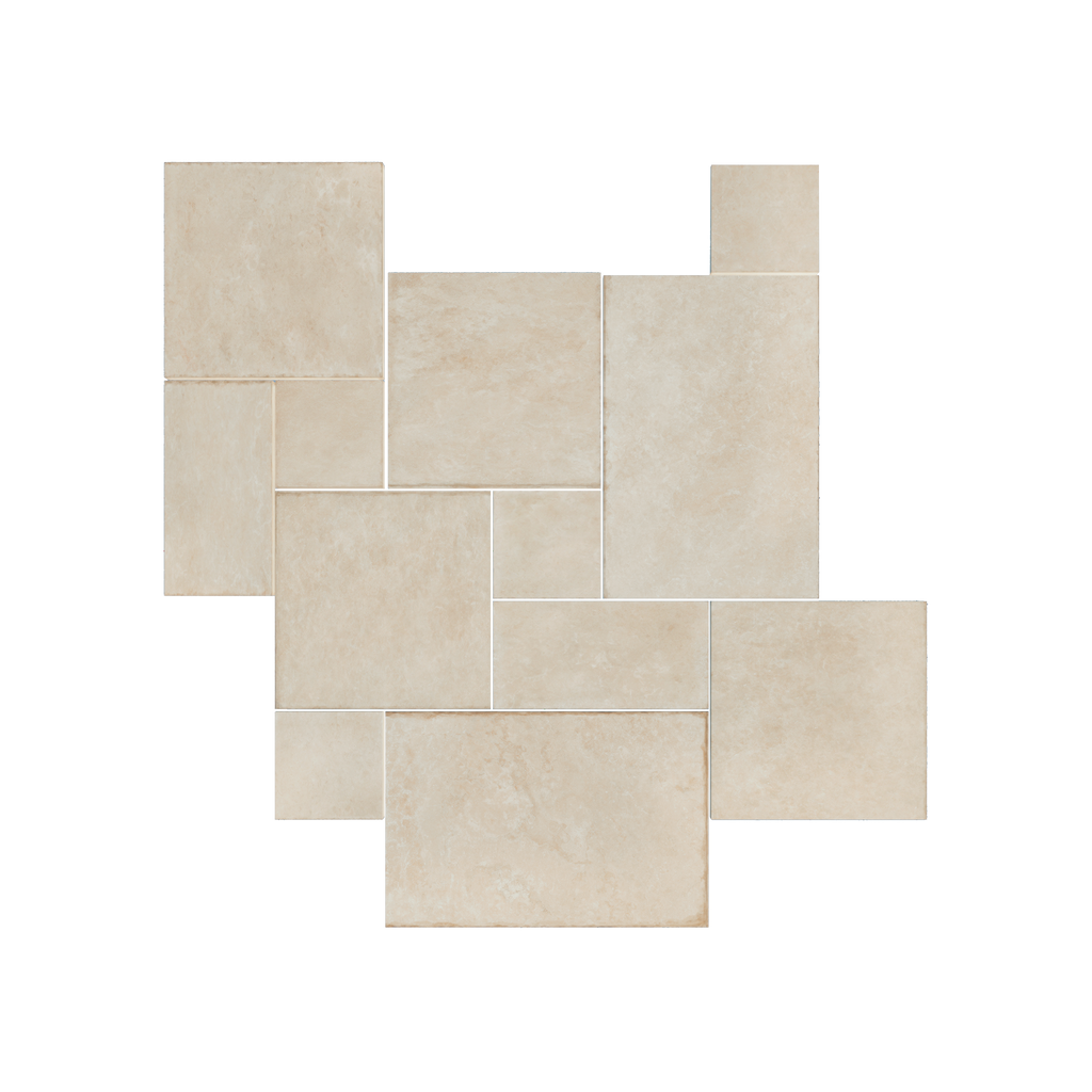 Pierre Blanco Limestone Structured Textured French Pattern Tile (Box of 0.72m2)