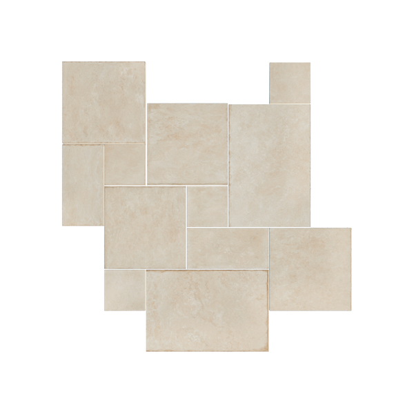 Pierre Blanco Limestone Structured Textured French Pattern Tile (Box of 0.72m2)