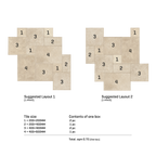 Beige Limestone Structured Extra Textured French Pattern Tile (Box of 0.72m2)