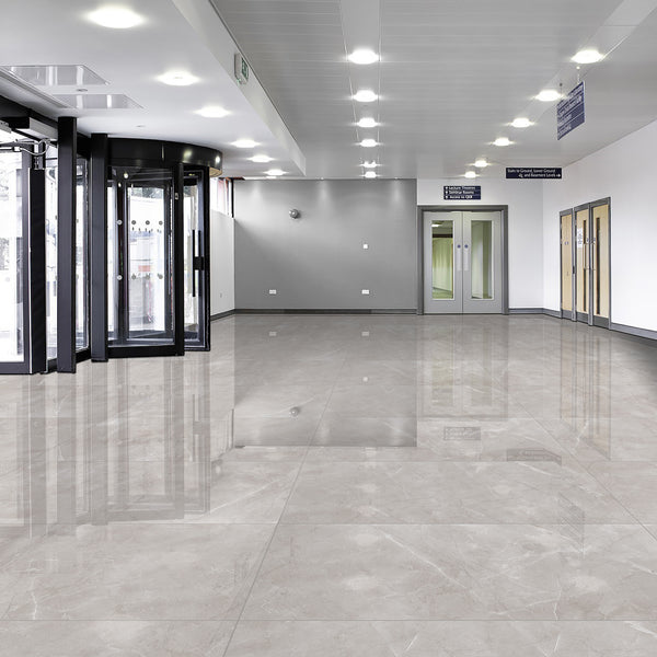 Artic Grey Polished Tile - lifestyle view