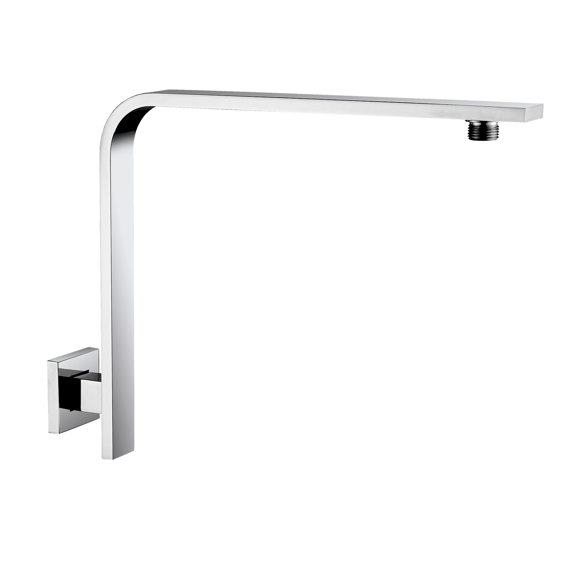 Square Curved Shower Arm 285 Chrome