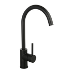 Round Sink Mixer Matte Black