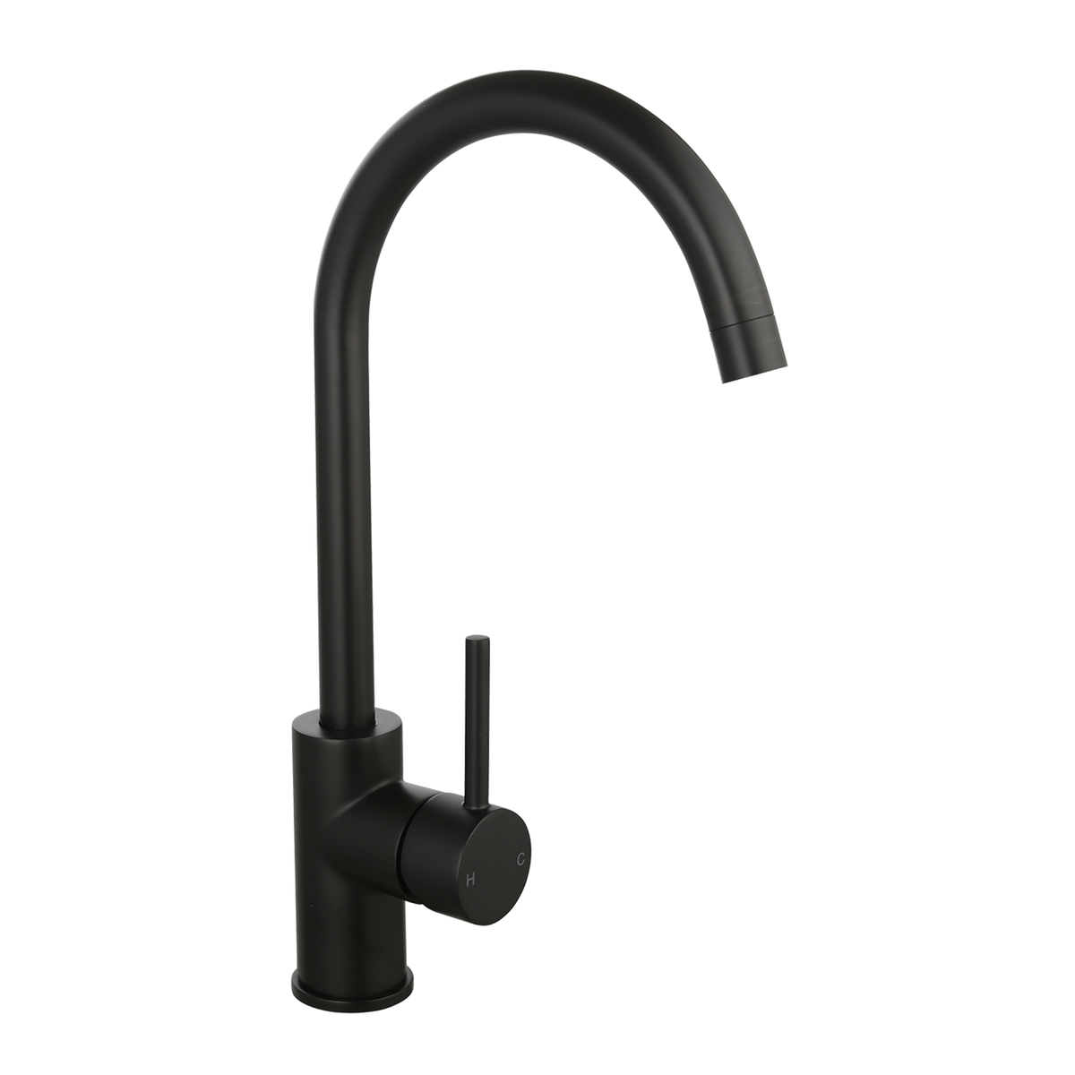Round Sink Mixer Matte Black