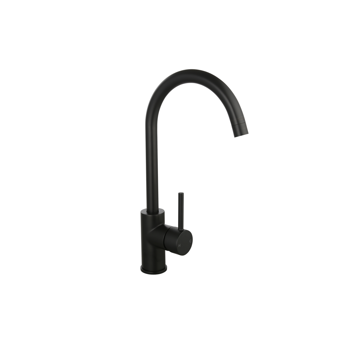 Round Sink Mixer Matte Black