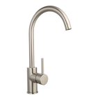 Round Sink Mixer Brushed Nickel