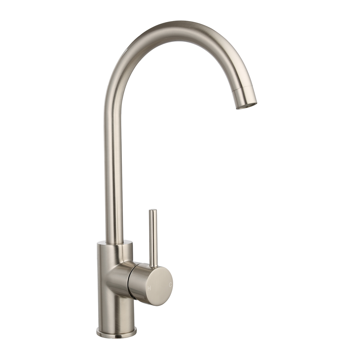 Round Sink Mixer Brushed Nickel