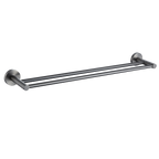 Double Towel Rail 750 Brushed Gun Metal