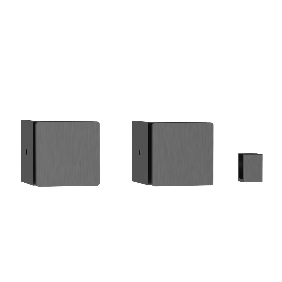 Single Entry Shower Screen Fitting Kit Brushed Gun Metal