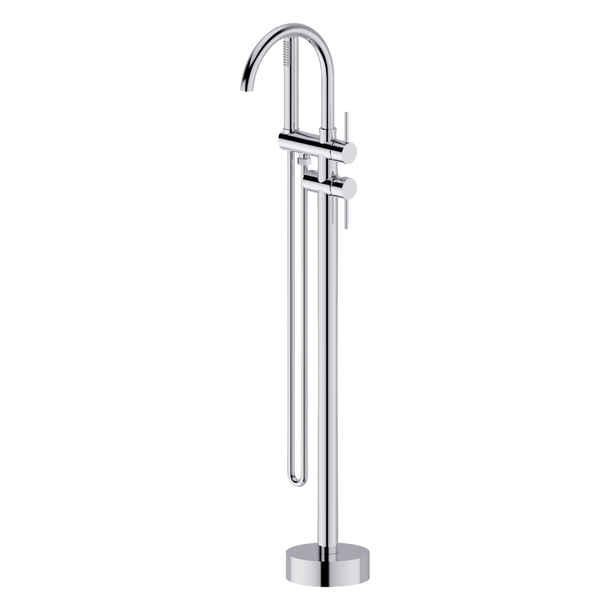 Floor Mounted Bath Mixer w Shower Chrome