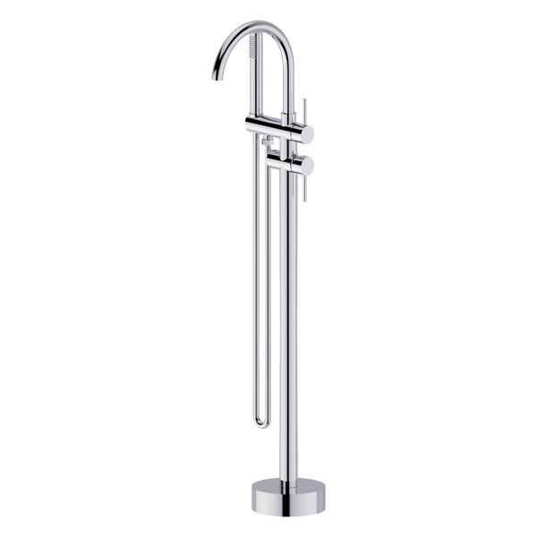 Floor Mounted Bath Mixer w Shower Chrome