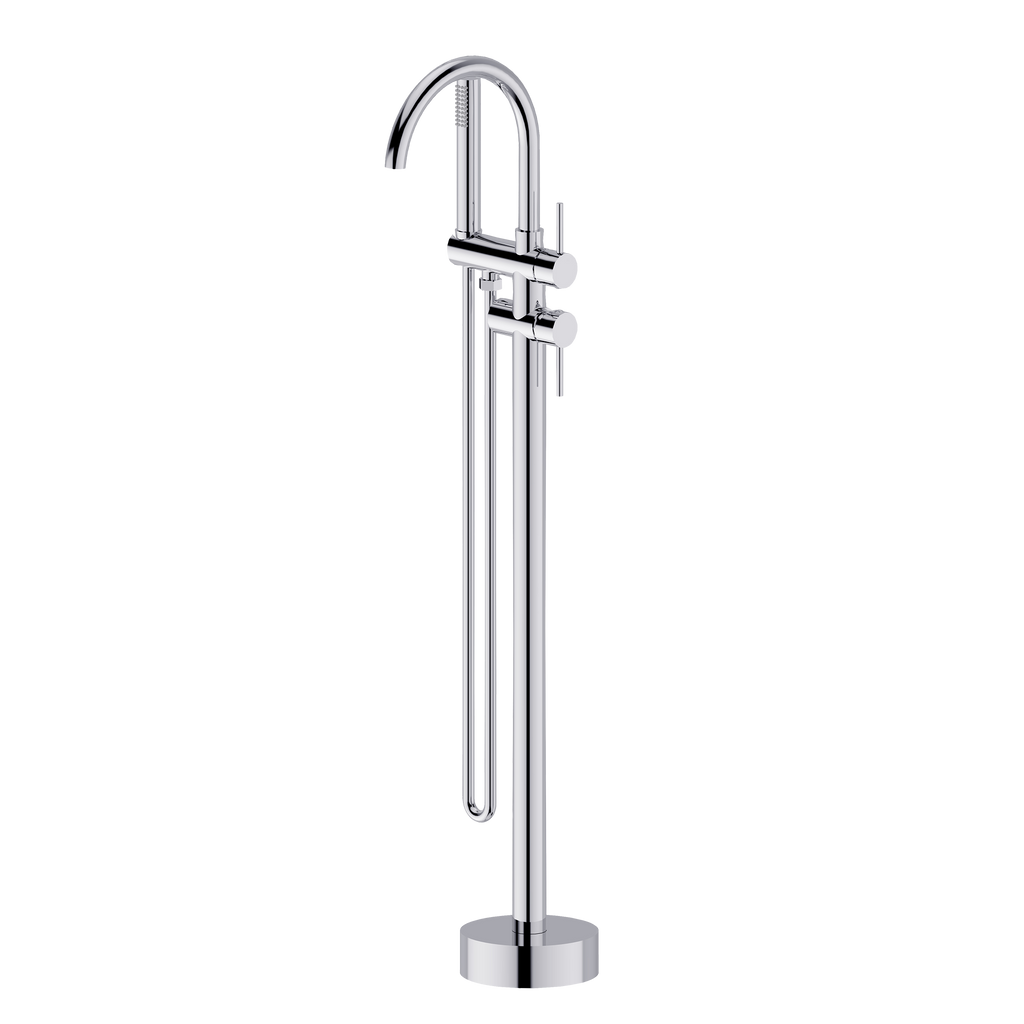 Floor Mounted Bath Mixer w Shower Chrome