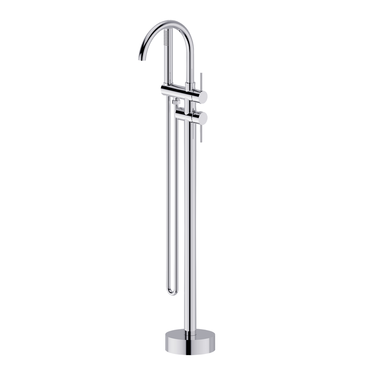 Floor Mounted Bath Mixer w Shower Chrome