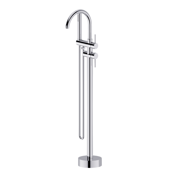 Floor Mounted Bath Mixer w Shower Chrome