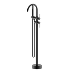 Floor Mounted Bath Mixer w Shower Matt Black
