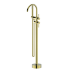Floor Mounted Bath Mixer w Shower Brushed Gold