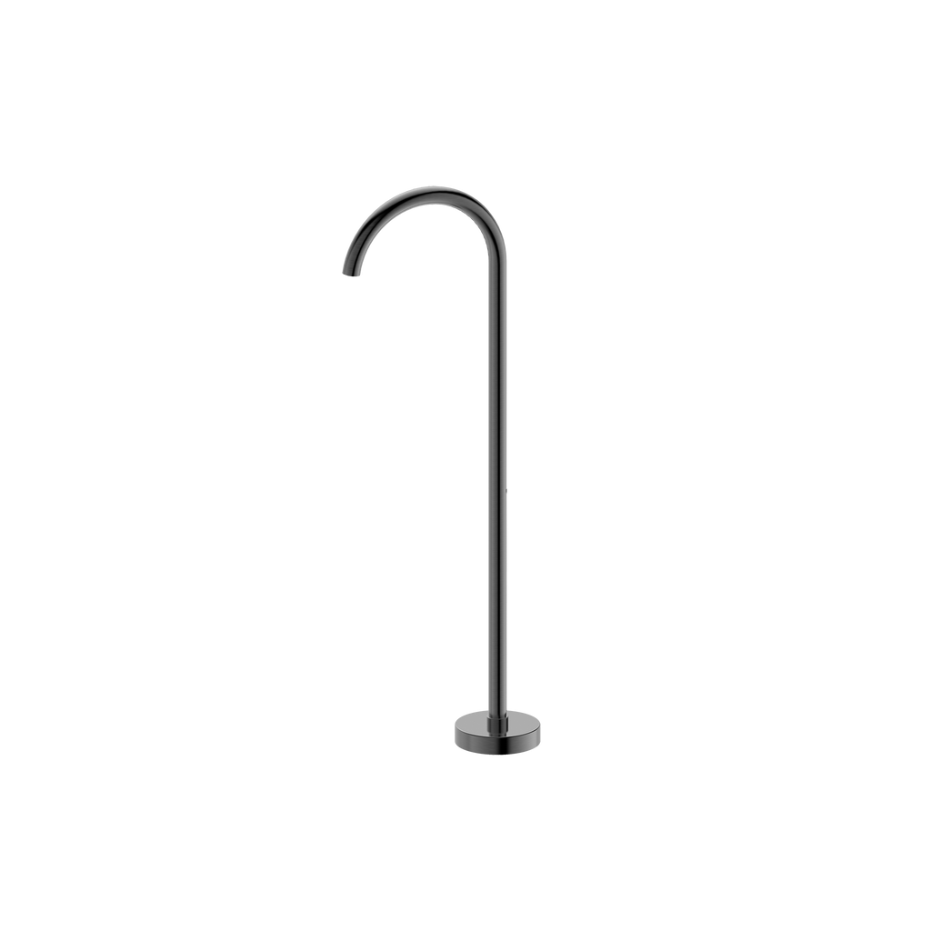 Floor Mounted Bath Outlet Brushed Gun Metal