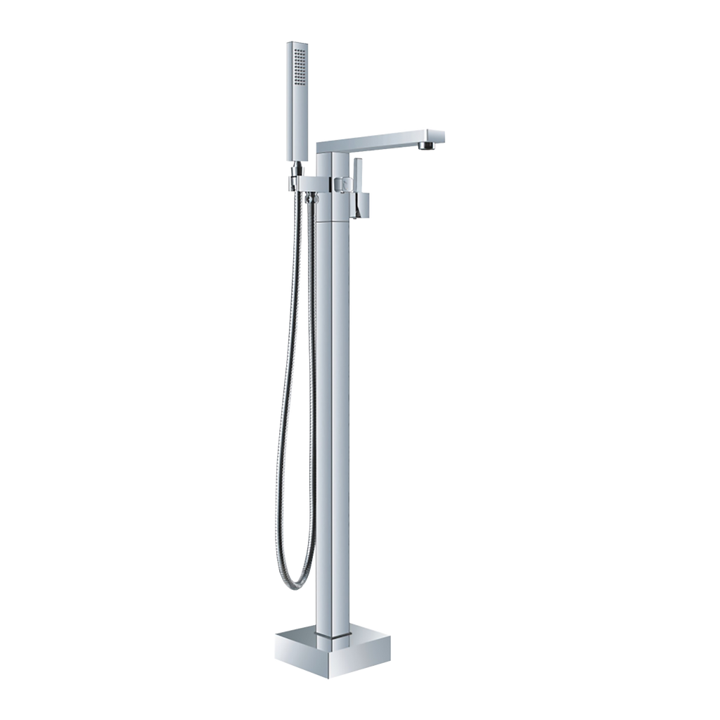 Floor Bath Mixer With Hand Held Shower Chrome