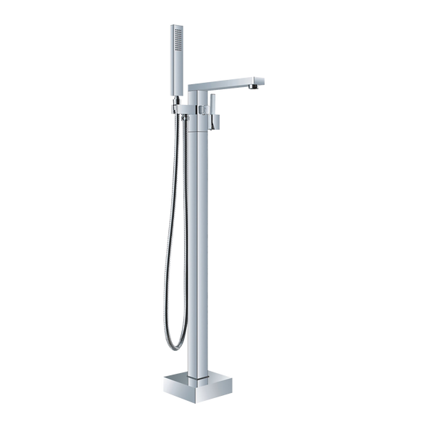 Floor Bath Mixer With Hand Held Shower Chrome