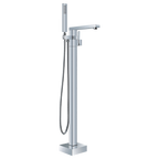 Floor Bath Mixer With Hand Held Shower Chrome